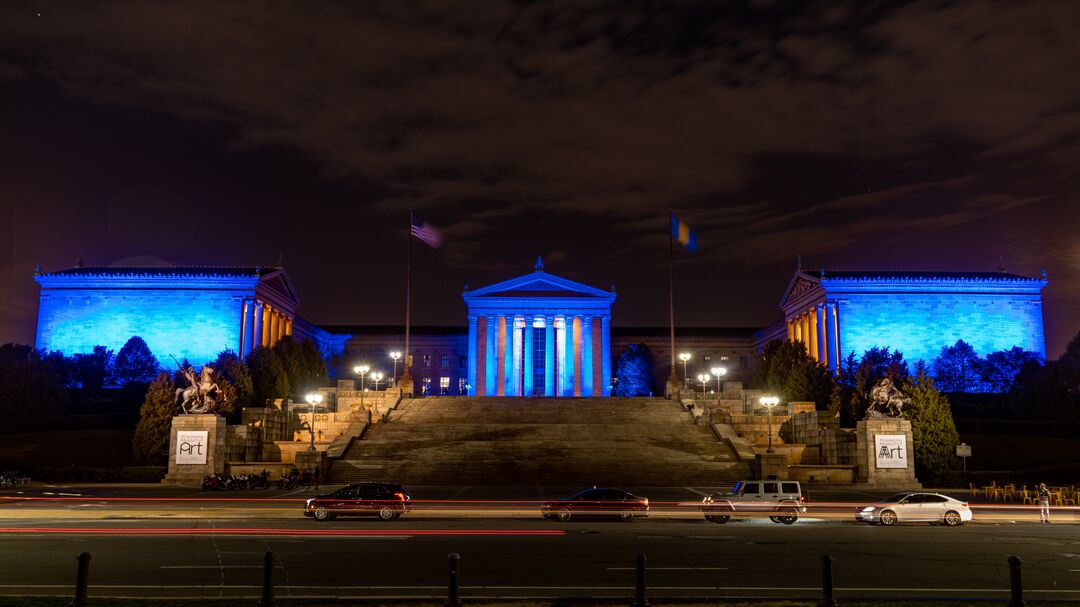 Philly Shines Blue, Philadelphia Museum of Art