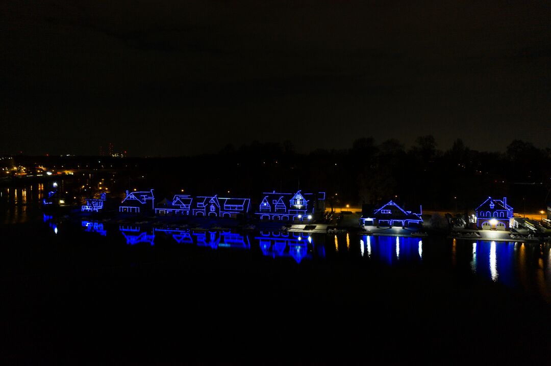 Philly Shines Blue, Boathouse Row