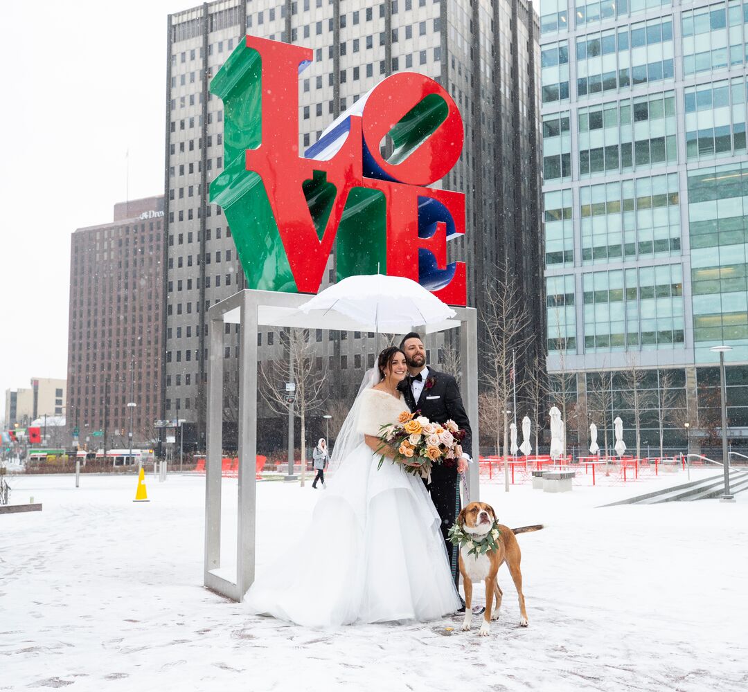 Snow at LOVE Park