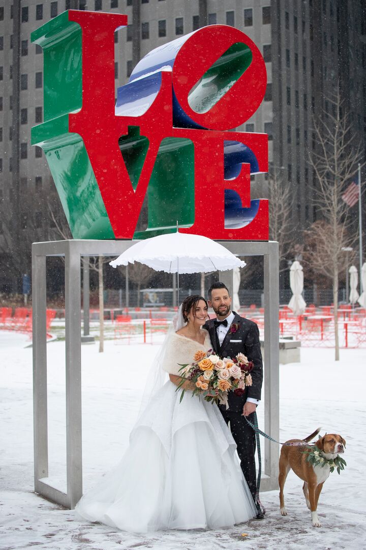 Snow at LOVE Park