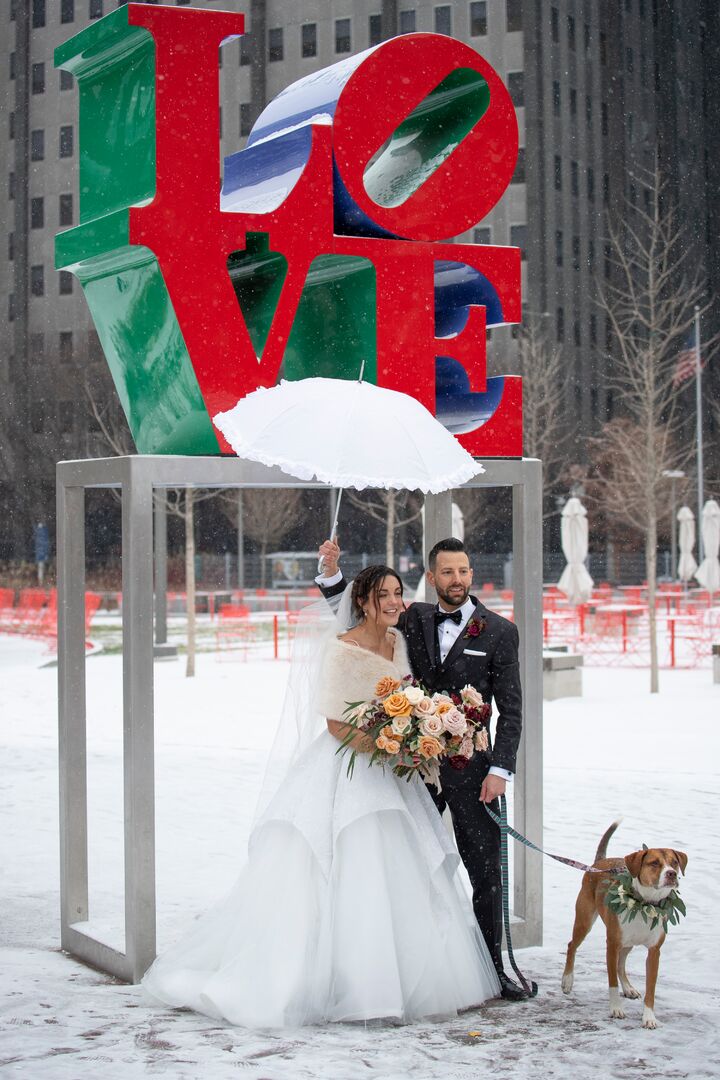Snow at LOVE Park