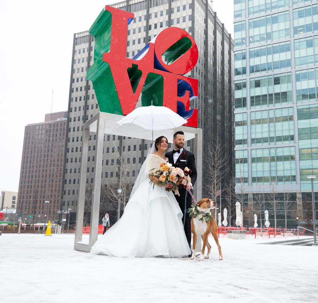Snow at LOVE Park