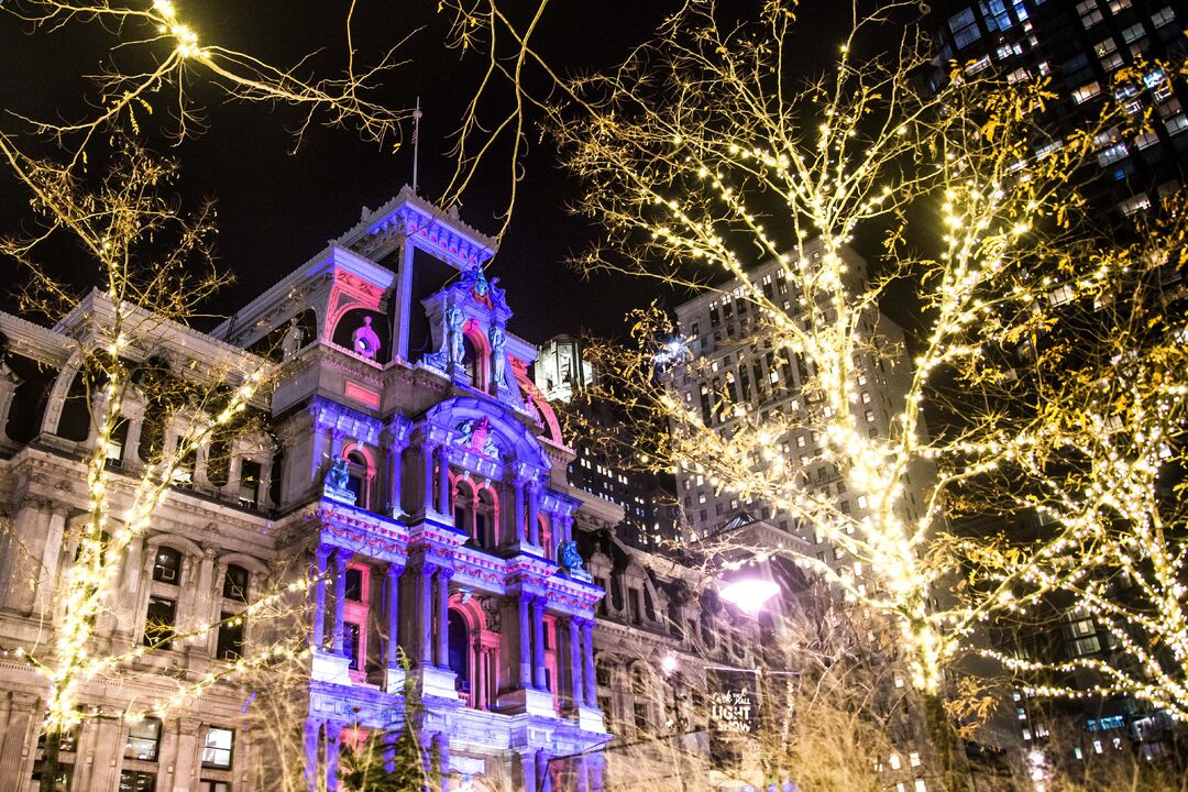Deck the Hall Light Show, City Hall