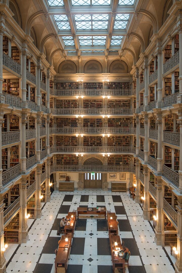 Famous Baltimore Library VISIT_BALTIMORE_peabody_library_02566_CREDIT_JOHN_LEHR | CleanPix