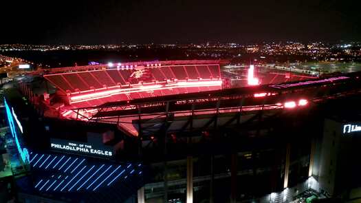 Lincoln Financial Field lights up in rainbow colors for Pride