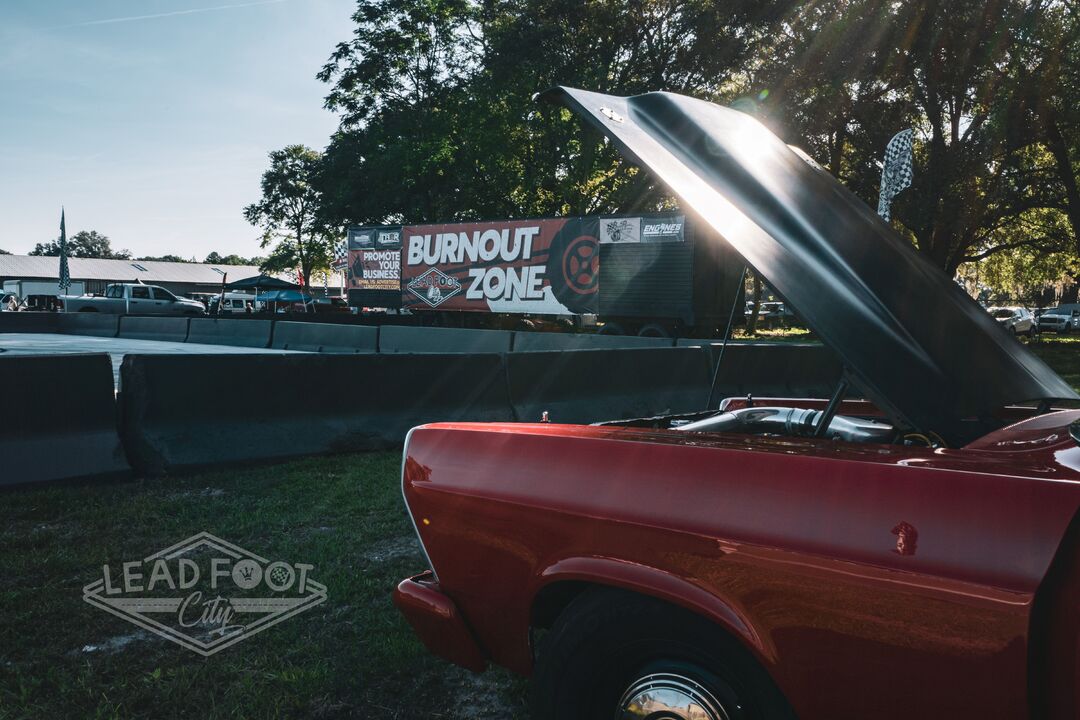 Red car hood up LFC