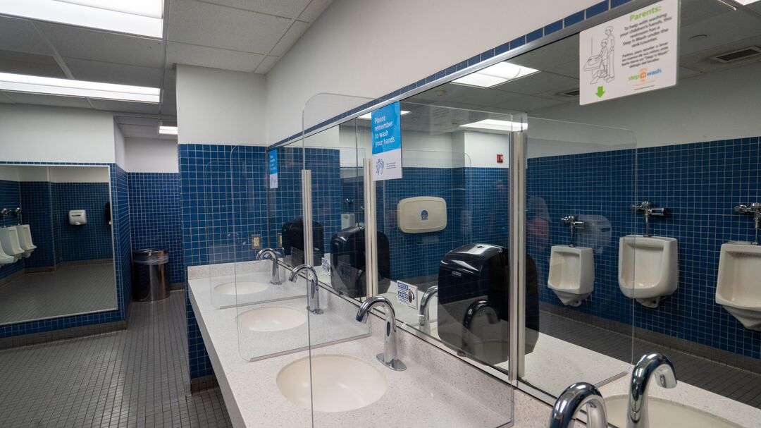 The Franklin Institute bathroom dividers