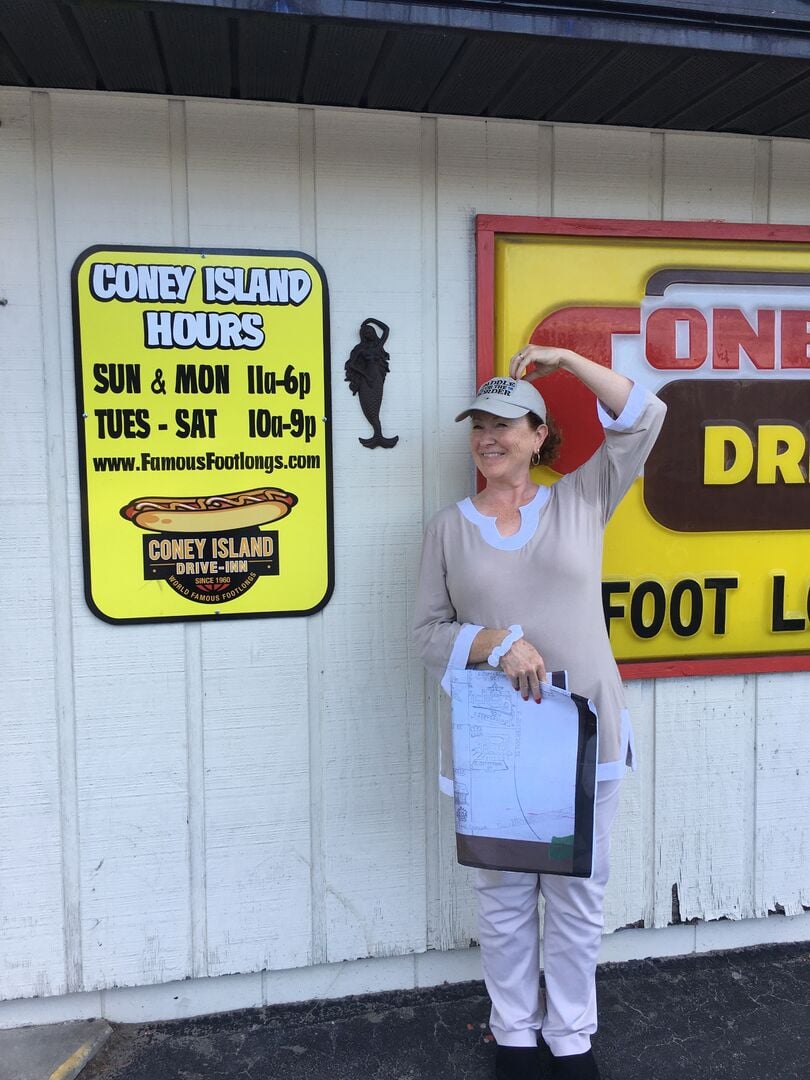 Coney Island Hot Dogs Sign