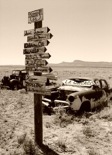 Route 66 Sepia