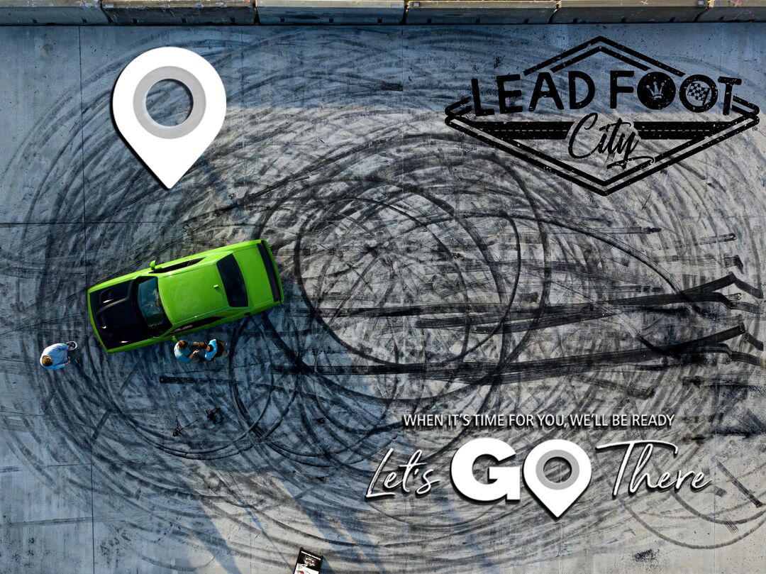 Lead-Foot-City-Burnout-Pad-Hellcat-Aerial