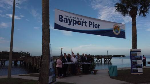 Bayport Pier Actual Ribbon Cutting