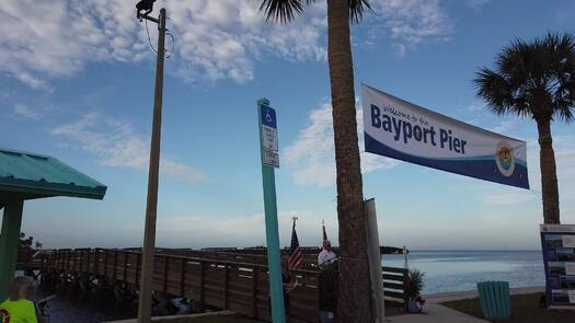 Bayport Pier Ribbon Cutting Wayne Dukes