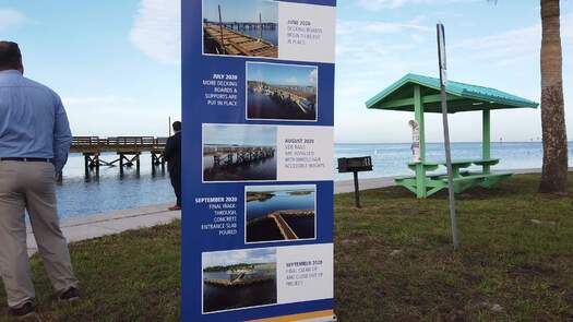 Bayport Pier Ribbon Cutting Banner 2