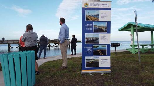 Bayport Pier Ribbon Cutting Banner 1