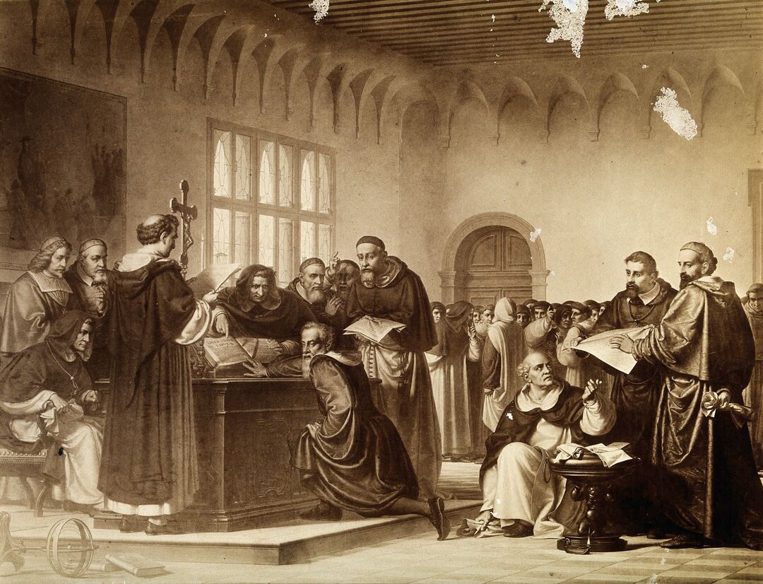 V0018717 Galileo Galilei at his trial