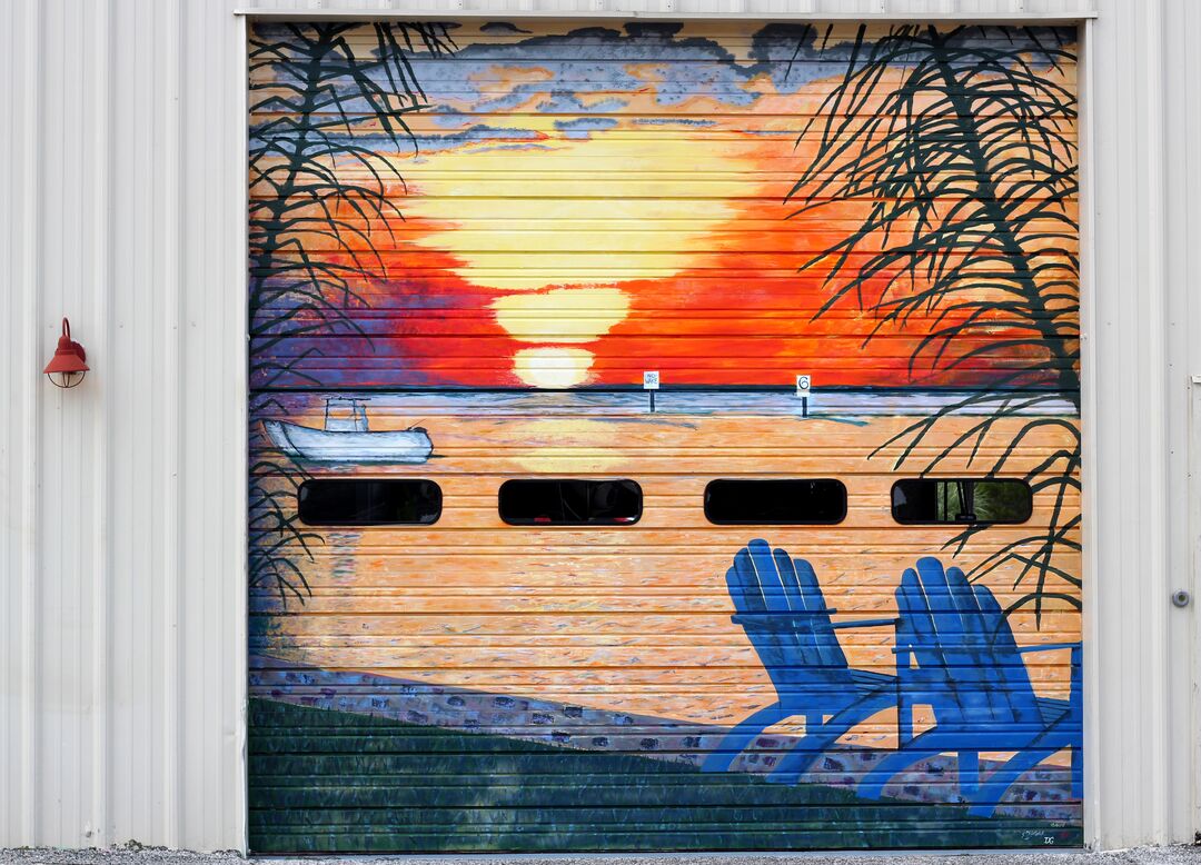 Sunset Mural at Hernando Beach Fire Station