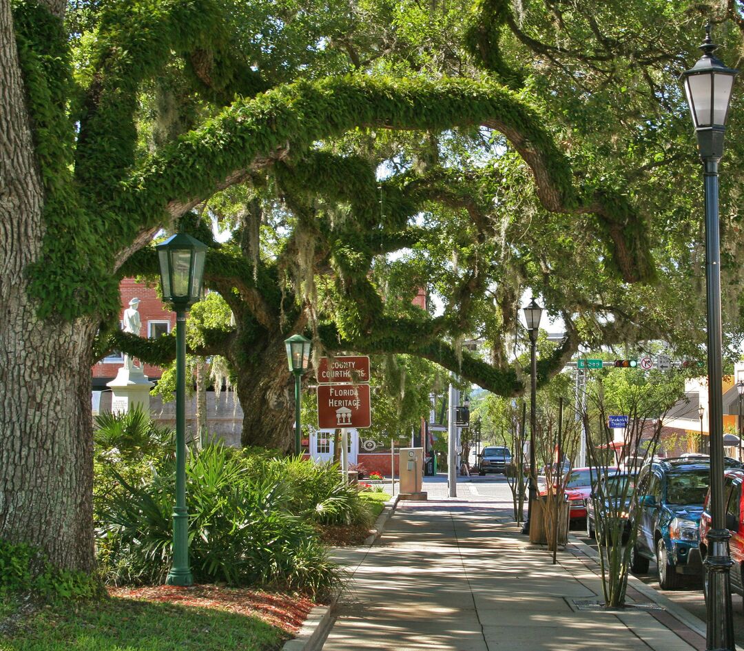 Sidewalk in Downtown Brooksville