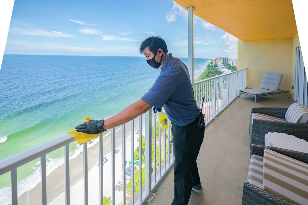 La Playa Beach Resort-Cleaning Balcony-0773