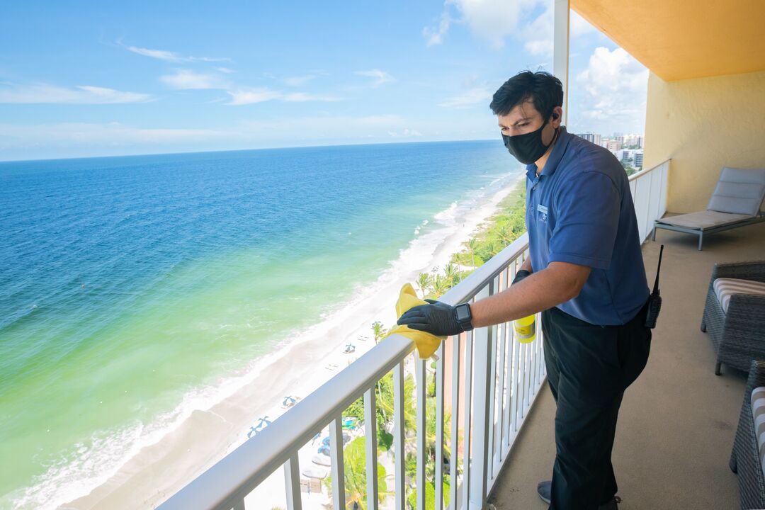 La Playa Beach Resort-Cleaning Balcony-0784