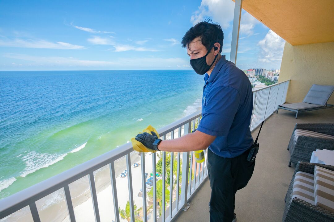 La Playa Beach Resort-Cleaning Balcony-0775