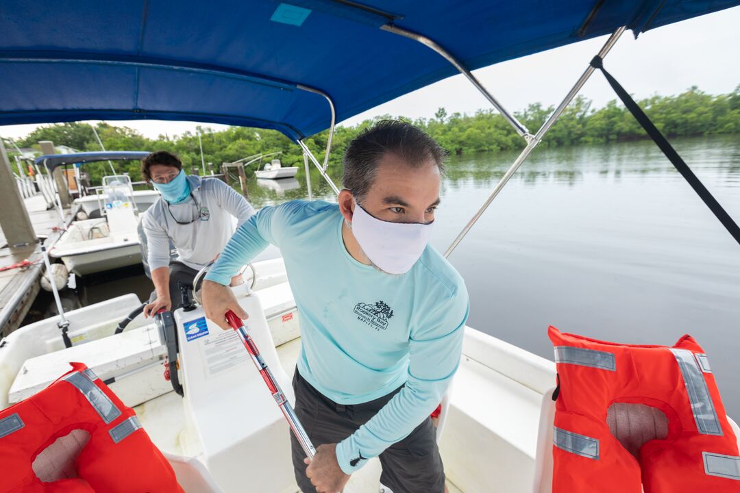 Rookery Bay-Staff Cleaning Boat-0091