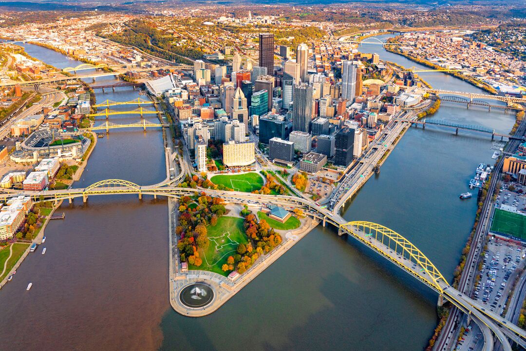 Aerial Pittsburgh Fall_credit Dustin McGrew