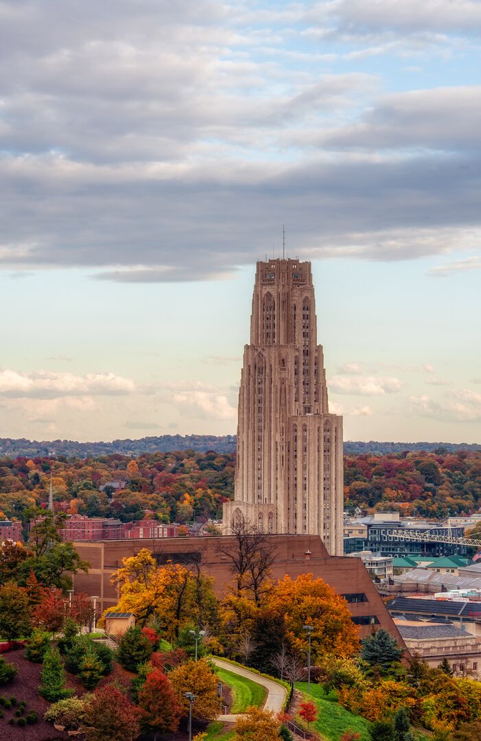 Cathedral of Learning Fall credit Dave DiCello