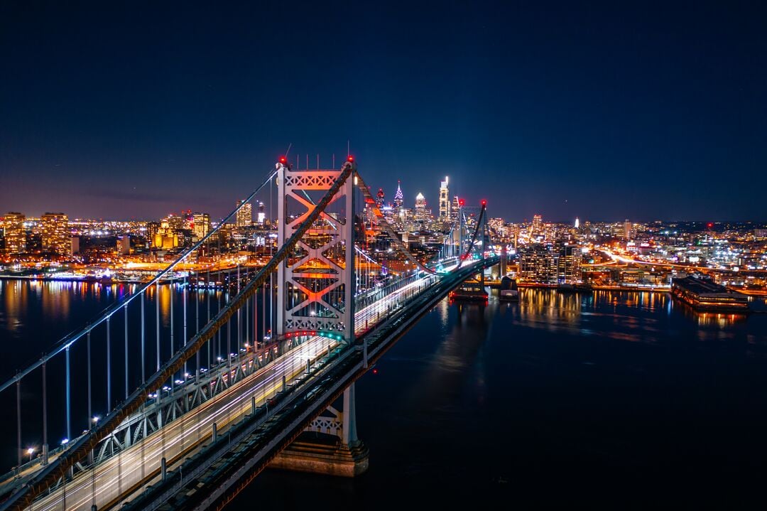 Philadelphia Orange Skyline Covid Vaccine