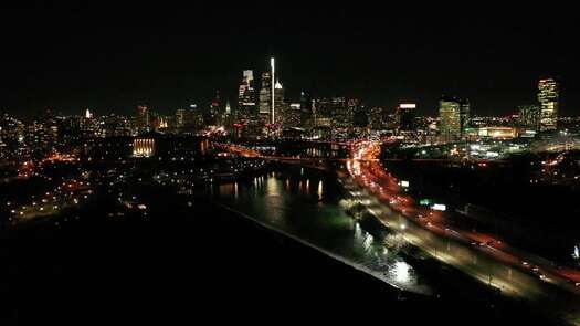 Philadelphia Orange Skyline Covid Vaccine