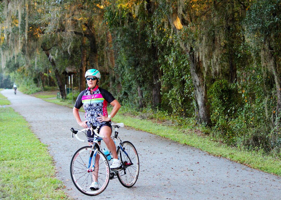 Rider on the Withlacoochee State Trail, Brooksville