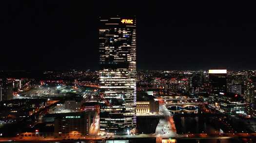 Philadelphia Orange Skyline Covid Vaccine