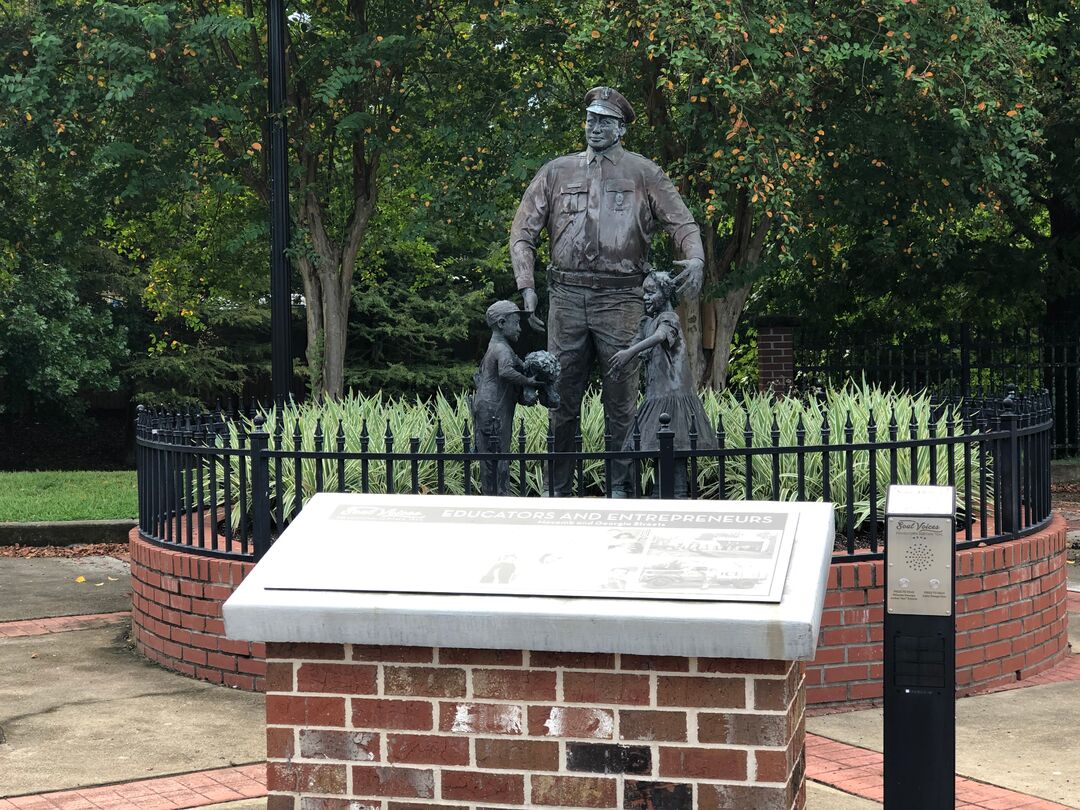 Plaque, Statue, and Stero Fred Lee Sr. Statue