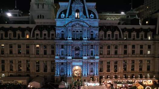 6ABC Holiday Light show at City Hall