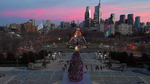 Christmas Tree at Philadelphia Museum of Art