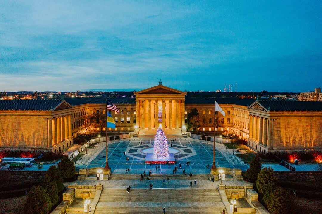 Christmas Tree at Philadelphia Museum of Art