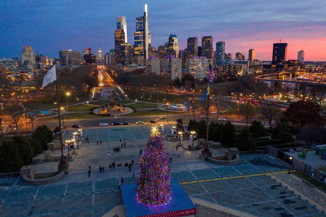 Christmas Tree at Philadelphia Museum of Art