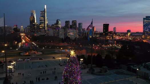 Christmas Tree at Philadelphia Museum of Art