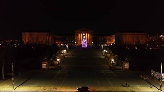 Christmas Tree at Philadelphia Museum of Art