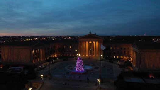 Christmas Tree at Philadelphia Museum of Art