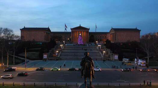 Christmas Tree at Philadelphia Museum of Art