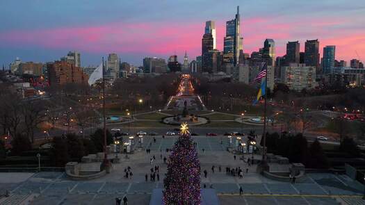 Christmas Tree at Philadelphia Museum of Art