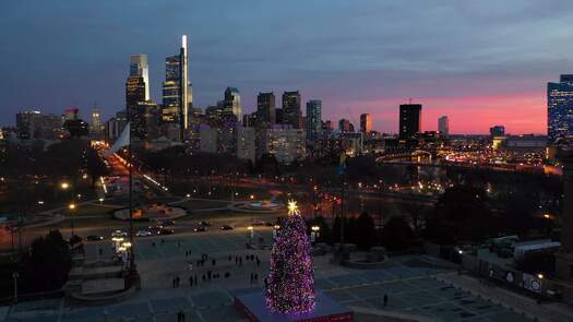 Christmas Tree at Philadelphia Museum of Art