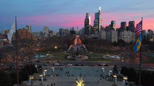 Christmas Tree at Philadelphia Museum of Art