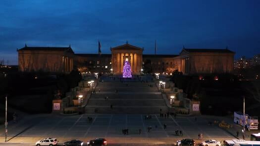 Christmas Tree at Philadelphia Museum of Art