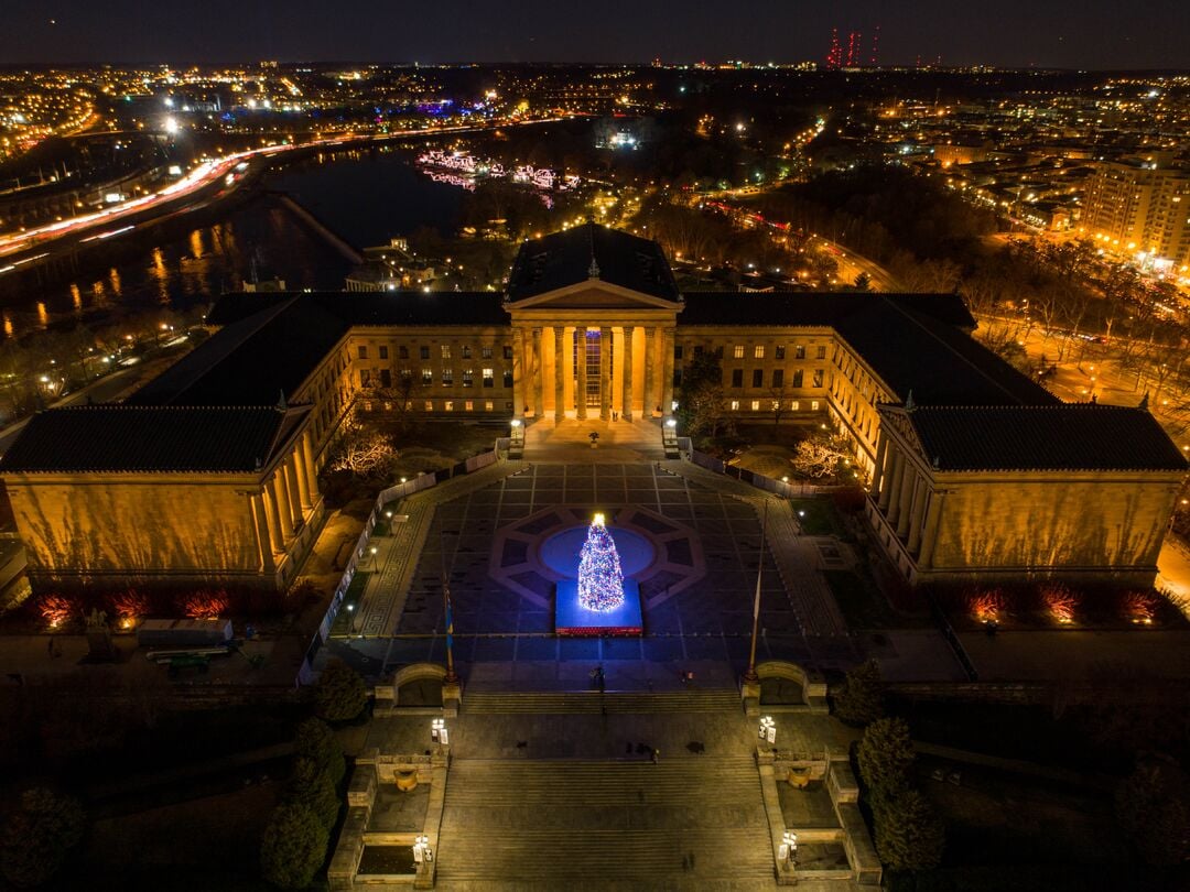 Christmas Tree at Philadelphia Museum of Art