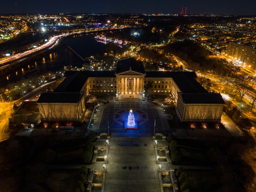 Christmas Tree at Philadelphia Museum of Art