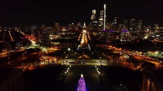 Christmas Tree at Philadelphia Museum of Art