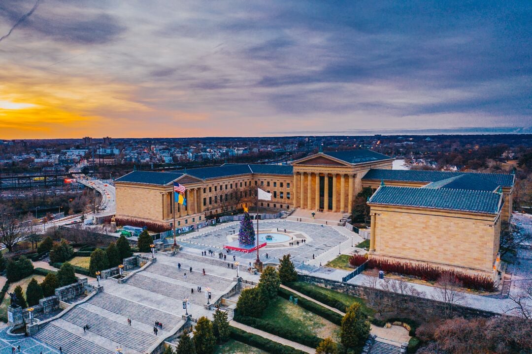 Christmas Tree at Philadelphia Museum of Art