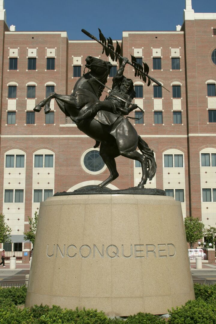 Unconquered Statue at FSU Doak Campbell Stadium