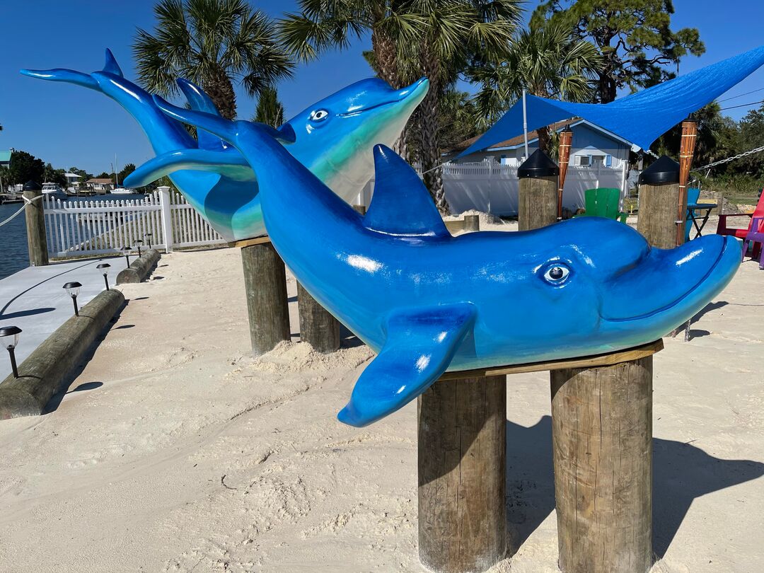 Dolphin Statue, The Captain's House, Hernando Beach, FL